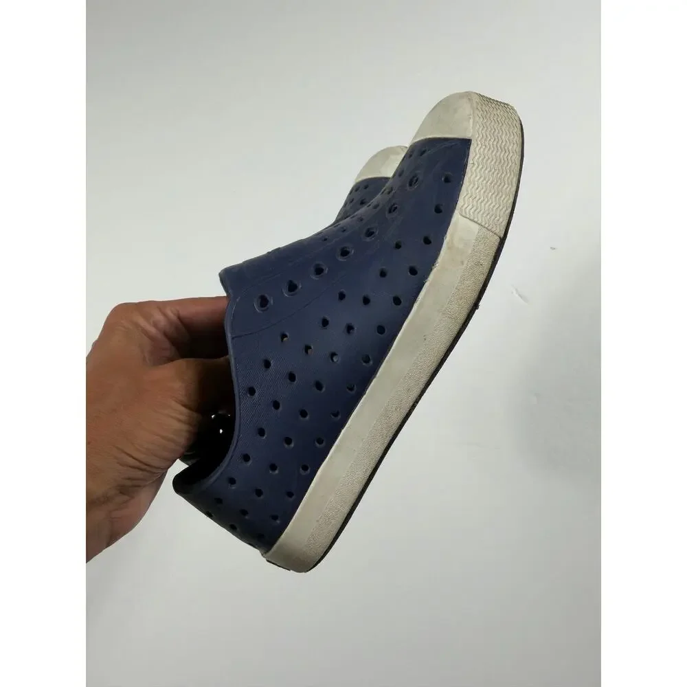 Native Shoes Jefferson Navy Blue White Slip On Kids Size 1